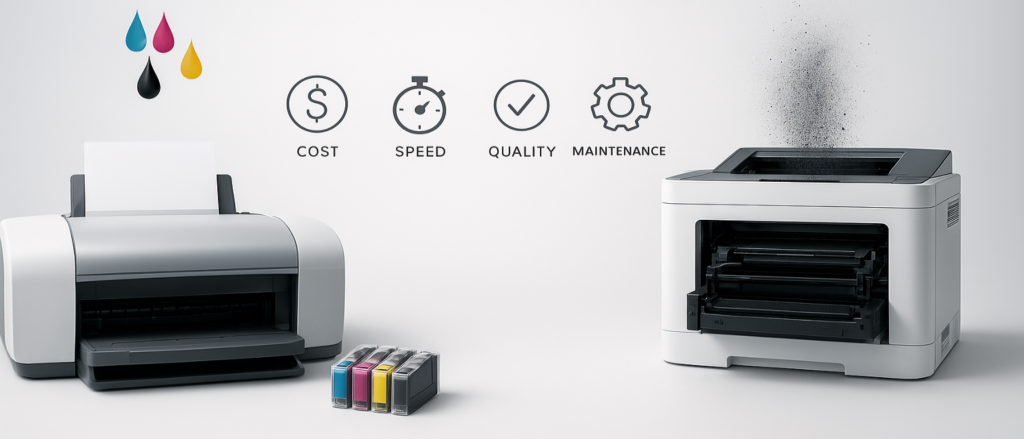 Diferencia entre impresora de tinta y toner